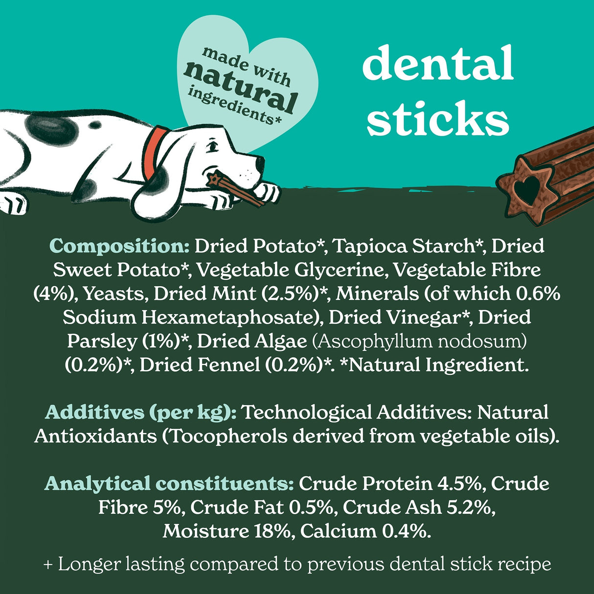 Forthglade Plant Based Dog Dental Sticks - 10 Bags (50 Sticks), Forthglade,