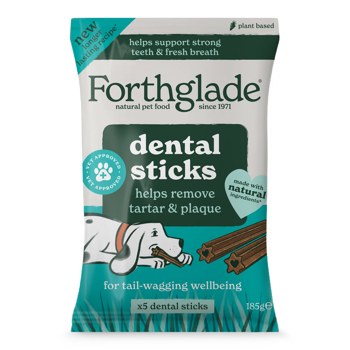 Forthglade Plant Based Dog Dental Sticks - 10 Bags (50 Sticks), Forthglade,