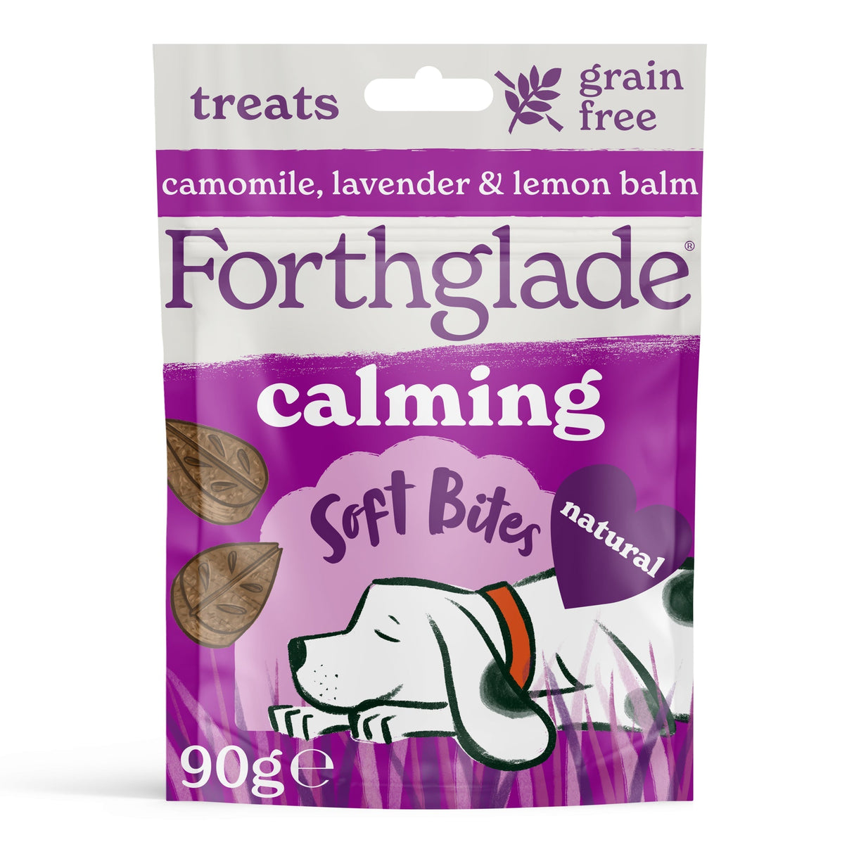 Forthglade Soft Bites Calming Dog Treats With Camomile & Lavender - 8 x 90g, Forthglade,