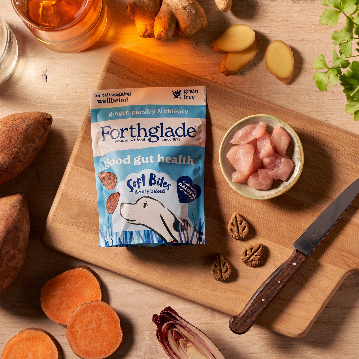 Forthglade Soft Bites Grain Free Digestive Health Treats - 8 x 90g, Forthglade,