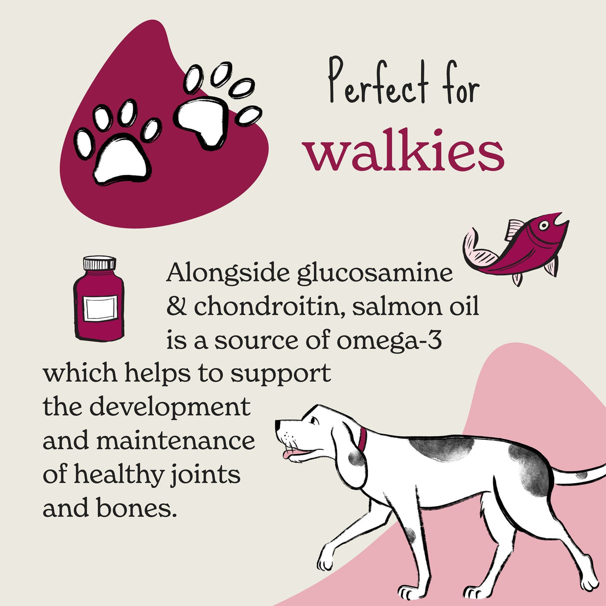 Forthglade Soft Bites Grain Free Joints & Bones Salmon Treats - 8 x 90g, Forthglade,