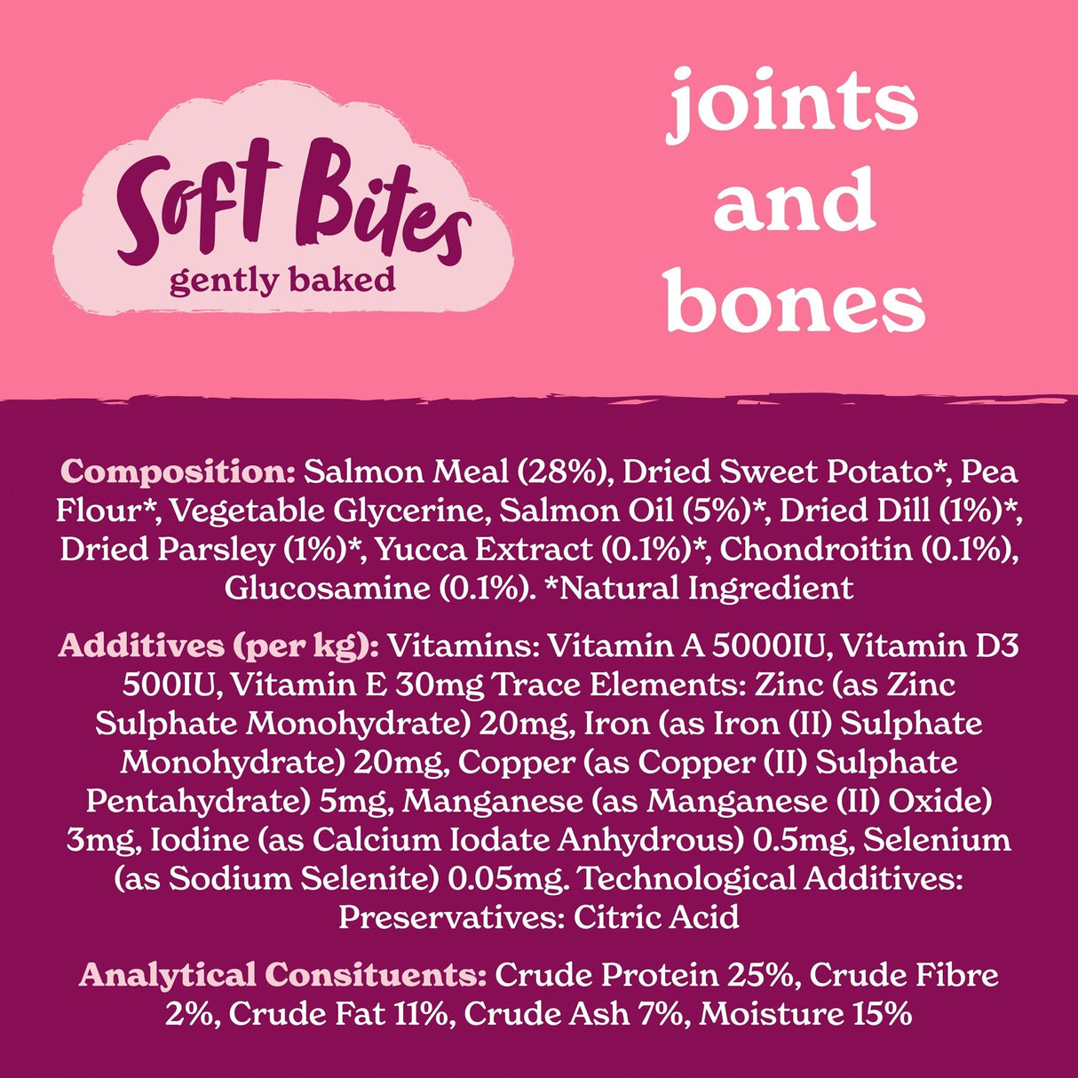 Forthglade Soft Bites Grain Free Joints & Bones Salmon Treats - 8 x 90g, Forthglade,