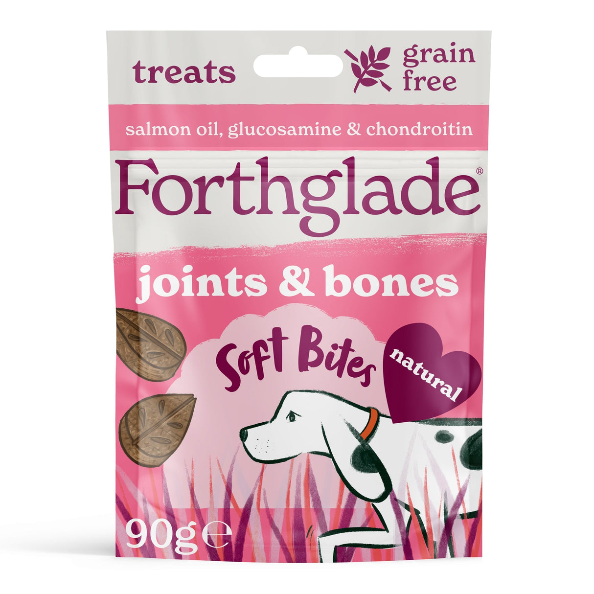Forthglade Soft Bites Grain Free Joints & Bones Salmon Treats - 8 x 90g, Forthglade,