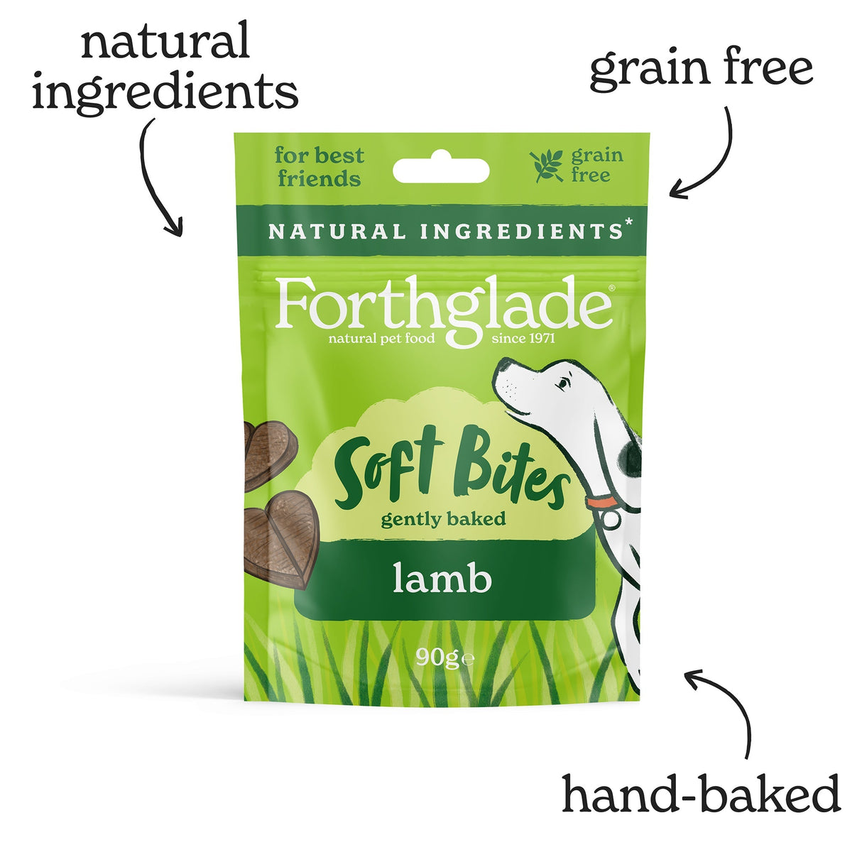 Forthglade Soft Bites Lamb Dog Treats - 8 x 90g, Forthglade,