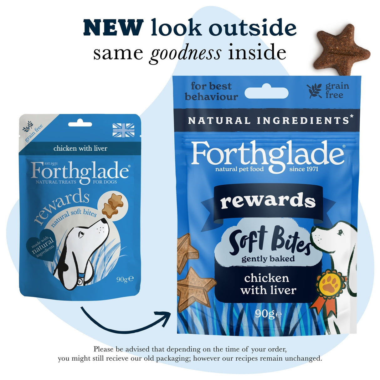 Forthglade Soft Bites Rewards Chicken & Liver Dog Training Treats - 8 x 90g, Forthglade,