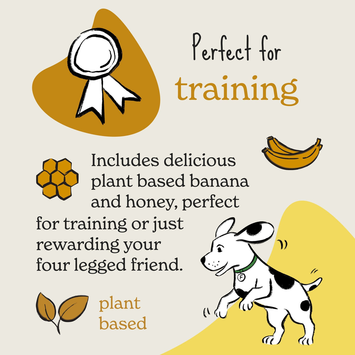Forthglade Soft Bites Rewards Honey & Banana dog Training Treats - 8 x 90g, Forthglade,