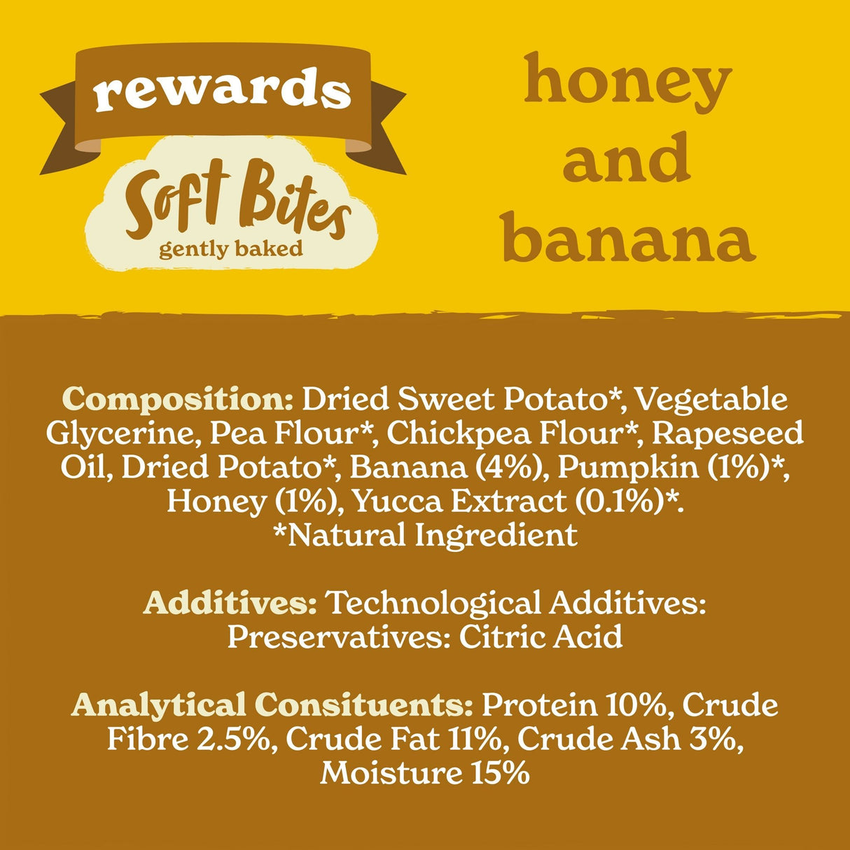 Forthglade Soft Bites Rewards Honey & Banana dog Training Treats - 8 x 90g, Forthglade,