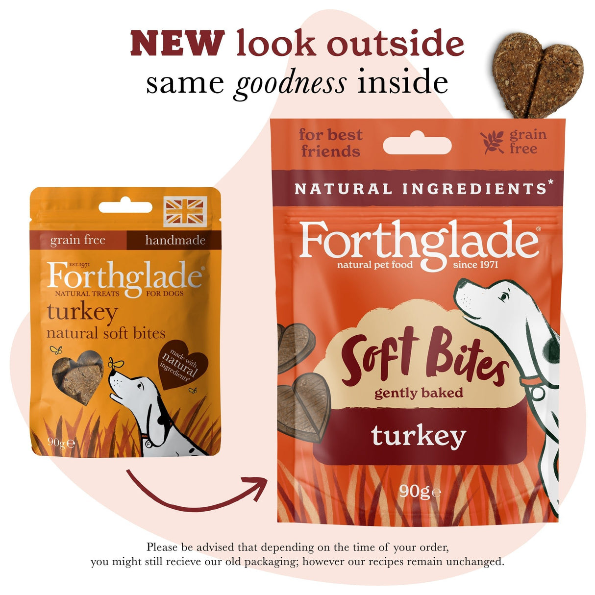 Forthglade Soft Bites Turkey Dog Treats - 8 x 90g, Forthglade,