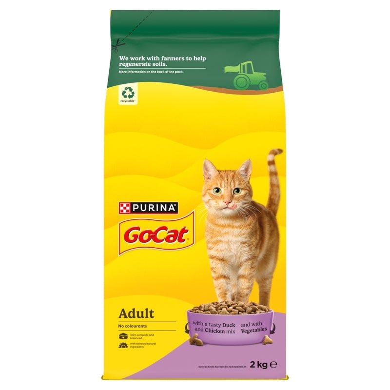Go - Cat Chicken & Duck Dry Adult Cat Food, Go - Cat, 2 kg