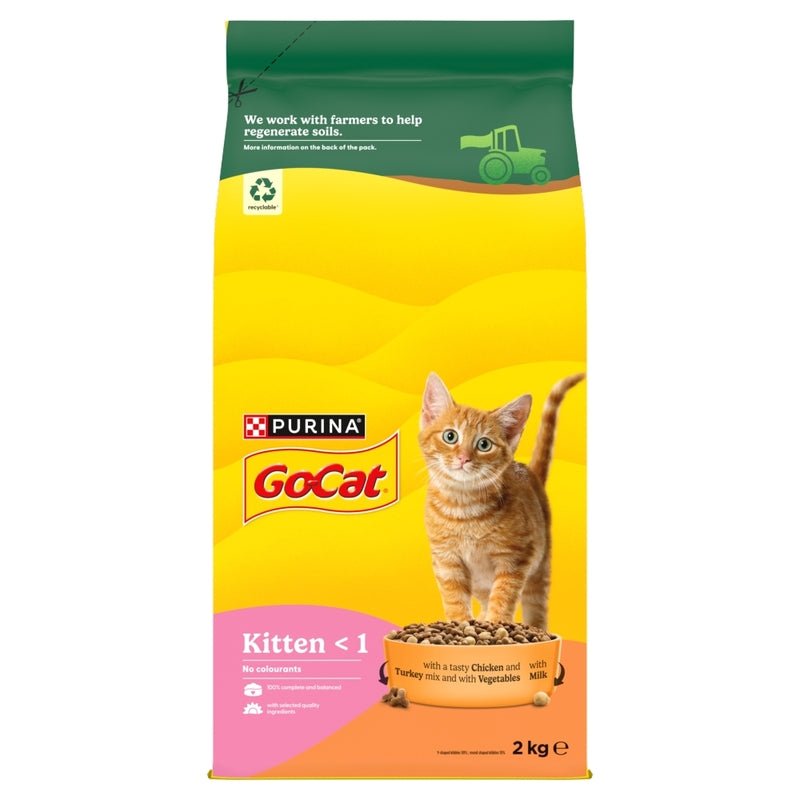 Go - Cat Kitten Chicken, Turkey and Milk Dry Cat Food - 2 kg, Go - Cat,