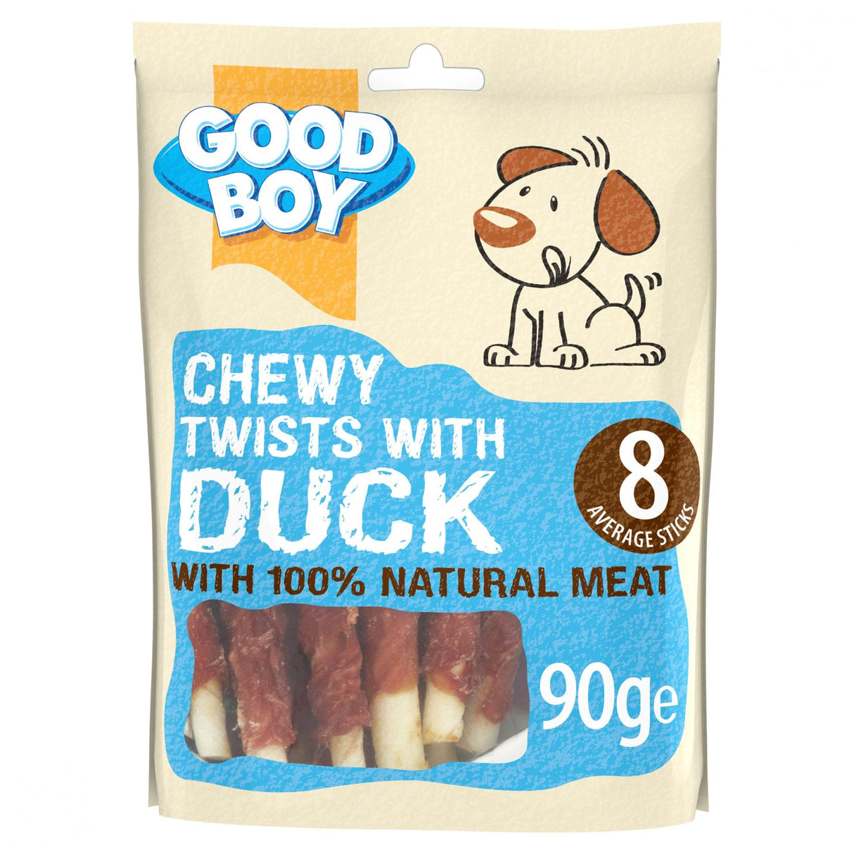 Good Boy Chewy Twists with Duck Dog Treats, Good Boy, 10 x 90 g