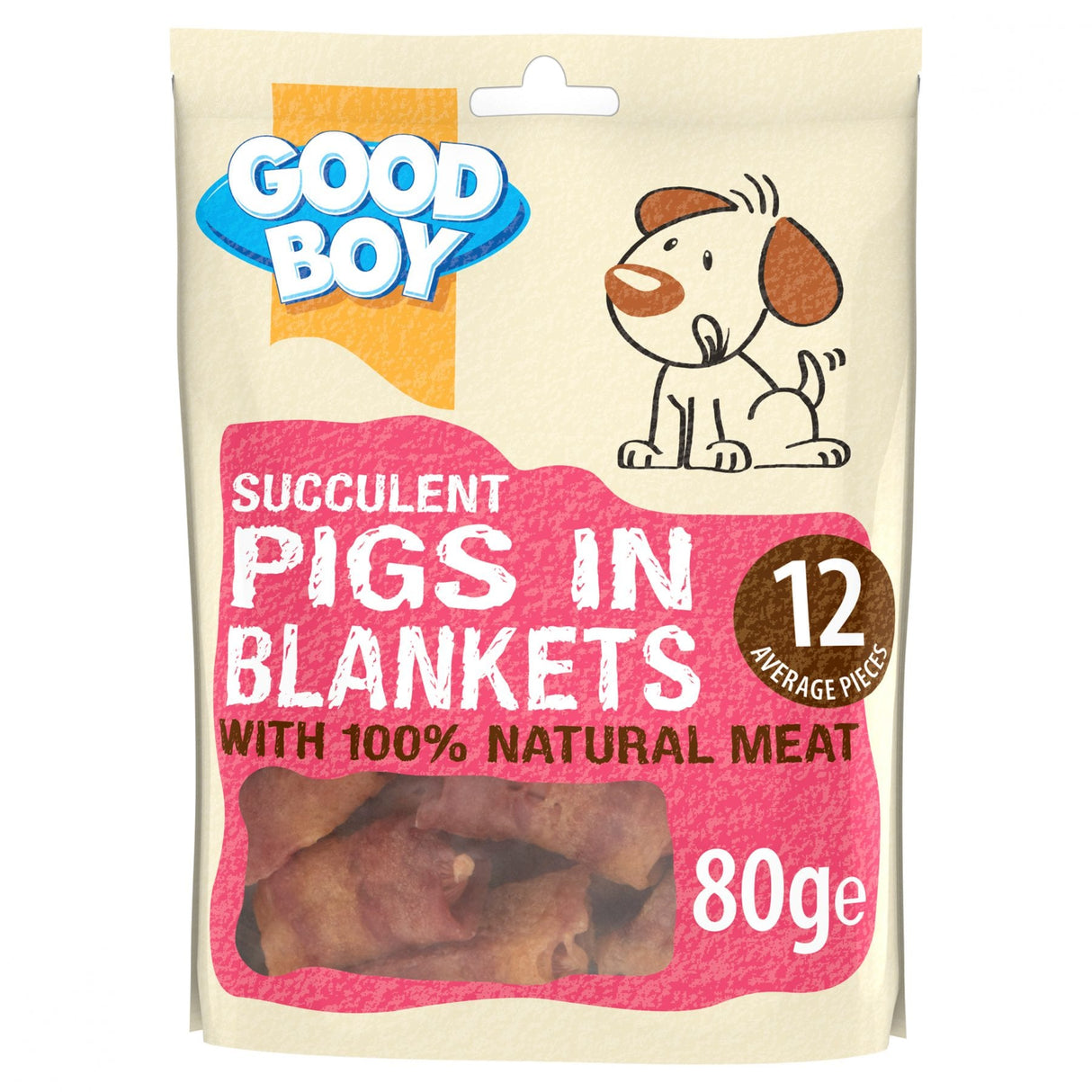 Good Boy Succulent Pigs In Blankets Dog Treats - 10 x 80g, Good Boy,