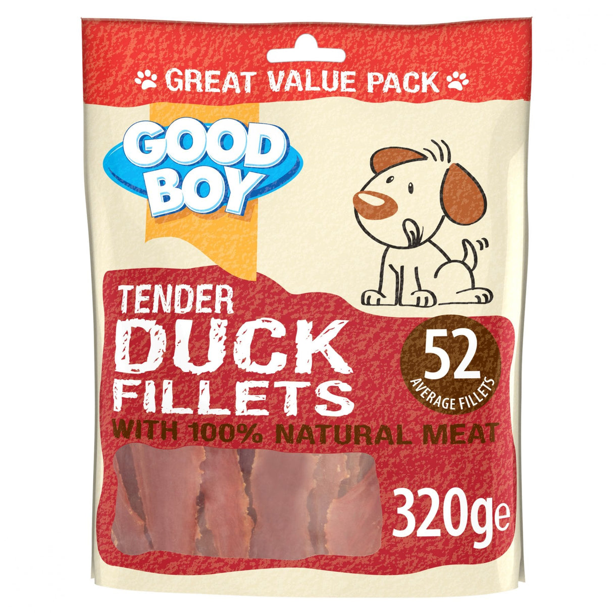 Good Boy Tender Duck Fillets Dog Treats, Good Boy, 3 x 320 g