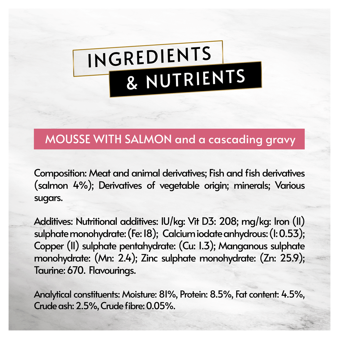 Gourmet Revelations Mousse with Salmon Wet Cat Food 6x (4x57g), Gourmet,