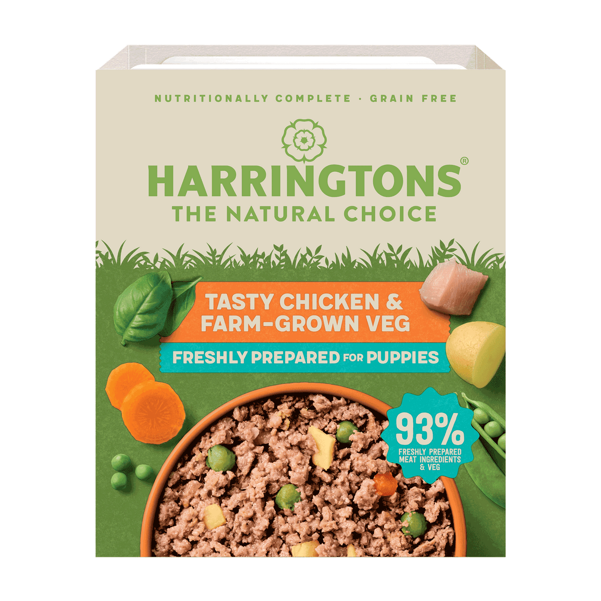 Harringtons Puppy Chicken with Veg Grain Free Wet Food Trays - 8 x 380g, Harringtons,