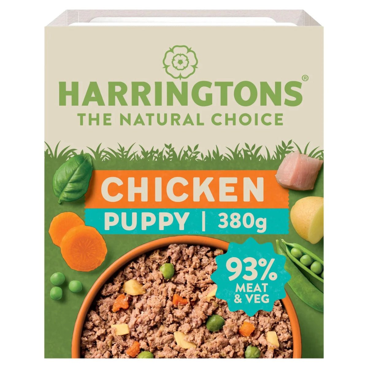 Harringtons Puppy Chicken with Veg Grain Free Wet Food Trays - 8 x 380g, Harringtons,