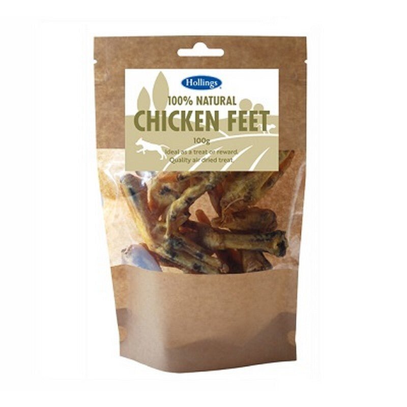 Hollings 100% Natural Chicken Feet 8 x 100g, Hollings,