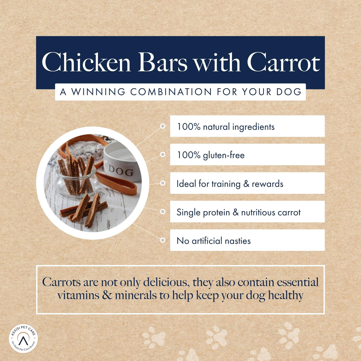 Hollings Chicken Bars with Carrot - 70 Bars (10x7 pack), Hollings,