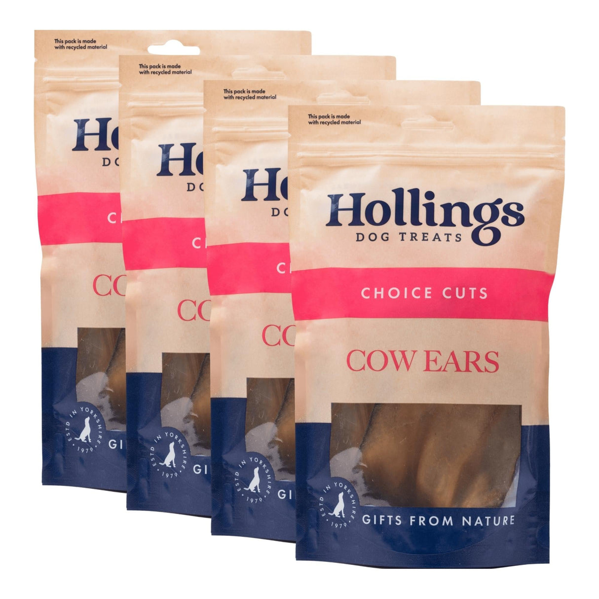Hollings Cow Ears Dog Treat, Hollings, 40 ears (4x10pk bag)
