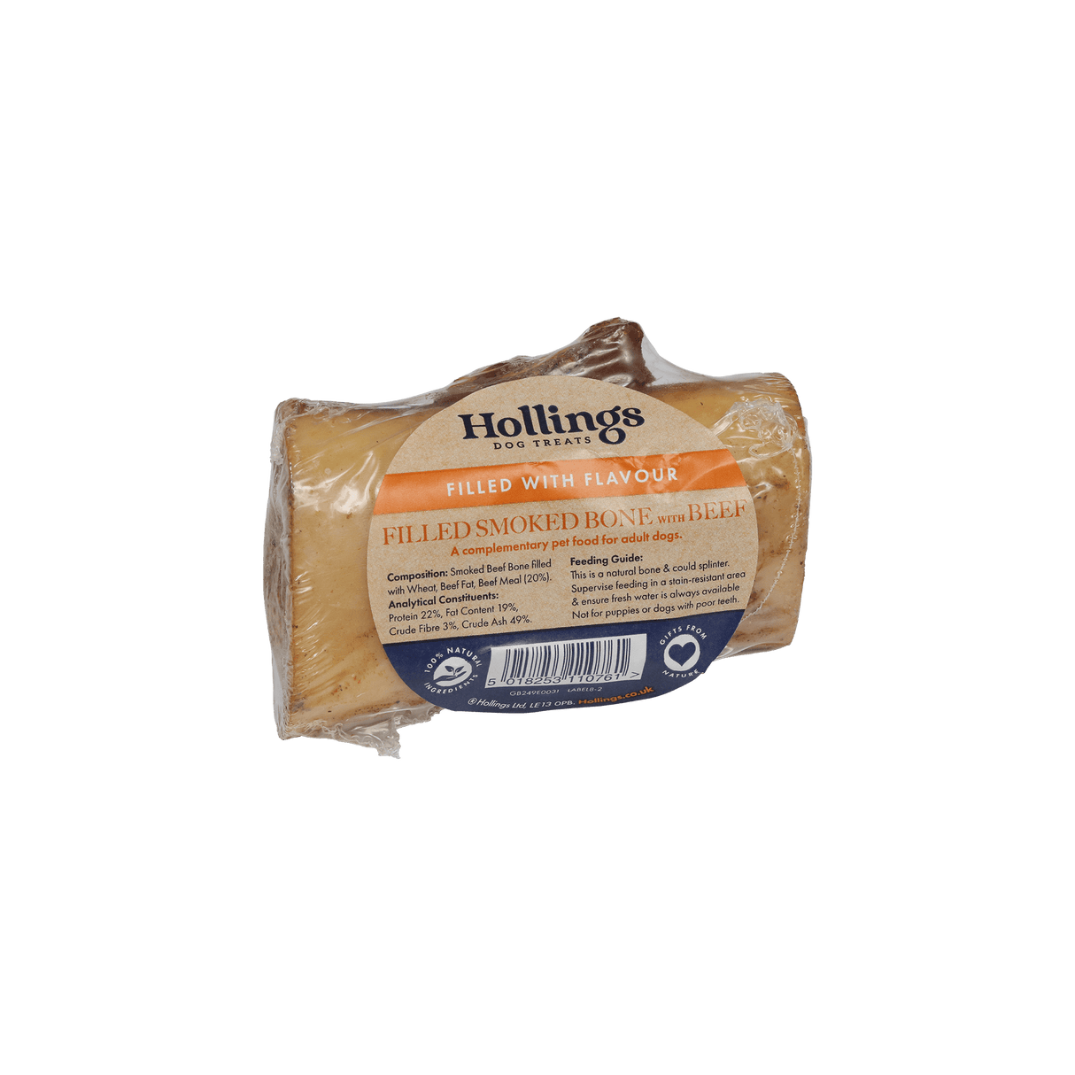 Hollings Filled Smoked Bone with Beef - 20 Bones, Hollings,