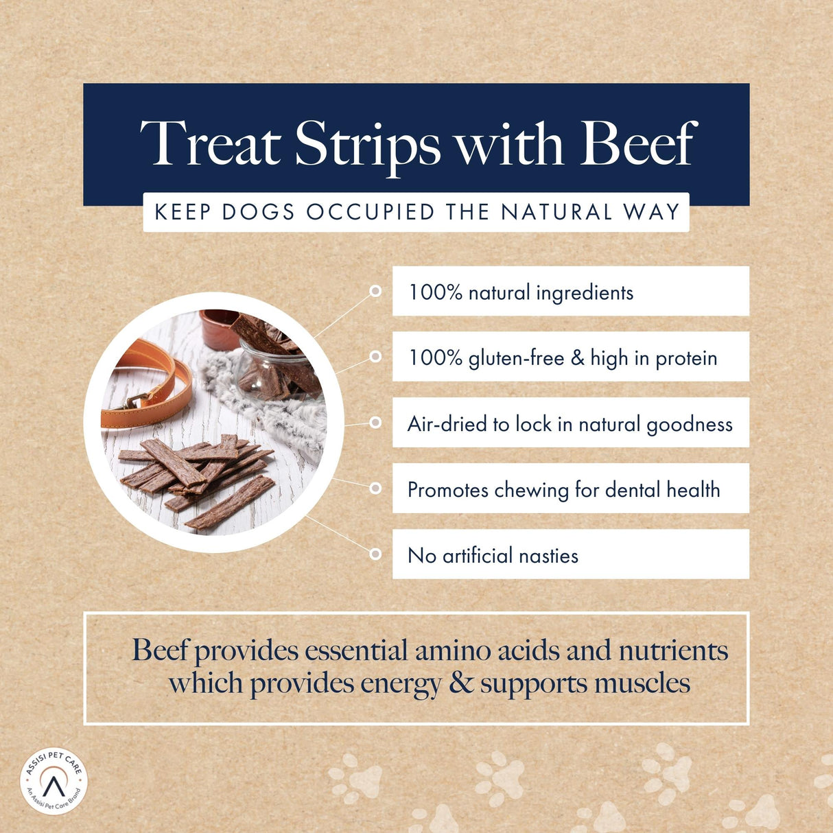 Hollings Treat Strips with Beef Dog Treats - 12 x 100g, Hollings,