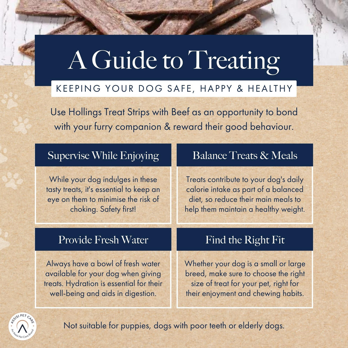 Hollings Treat Strips with Beef Dog Treats - 12 x 100g, Hollings,