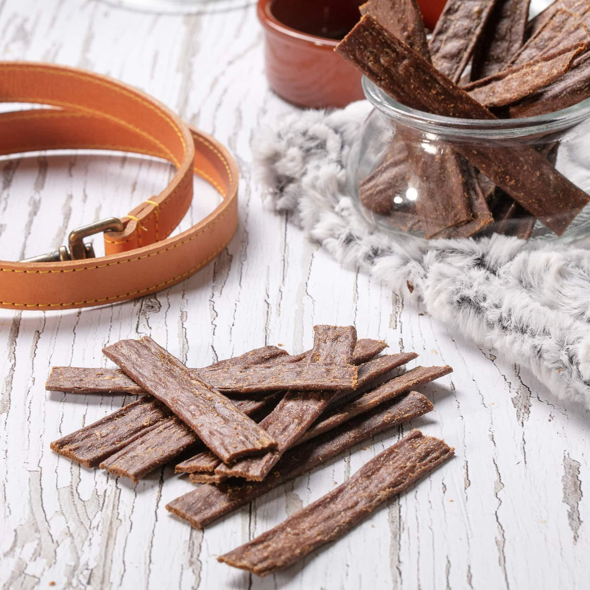 Hollings Treat Strips with Beef Dog Treats - 12 x 100g, Hollings,