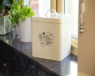 House of Paws Good Dog Treat Storage Tin Cream, House of Paws,