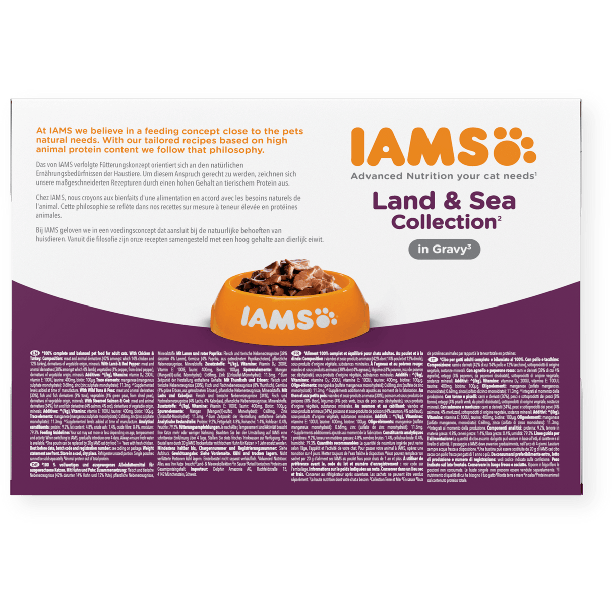 IAMS Adult Land & Sea Collection in Gravy Wet Cat Food, IAMS, 12 x 85g