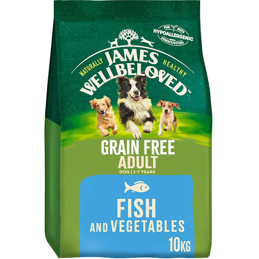 James Wellbeloved Adult Fish & Veg Grain Free Dry Dog Food, James Wellbeloved, 10 kg