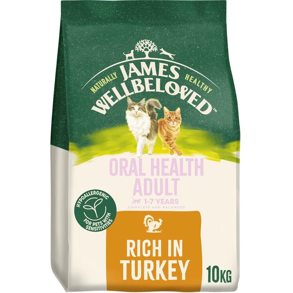James Wellbeloved Adult Oral Health Dry Cat Food Turkey, James Wellbeloved, 10 kg