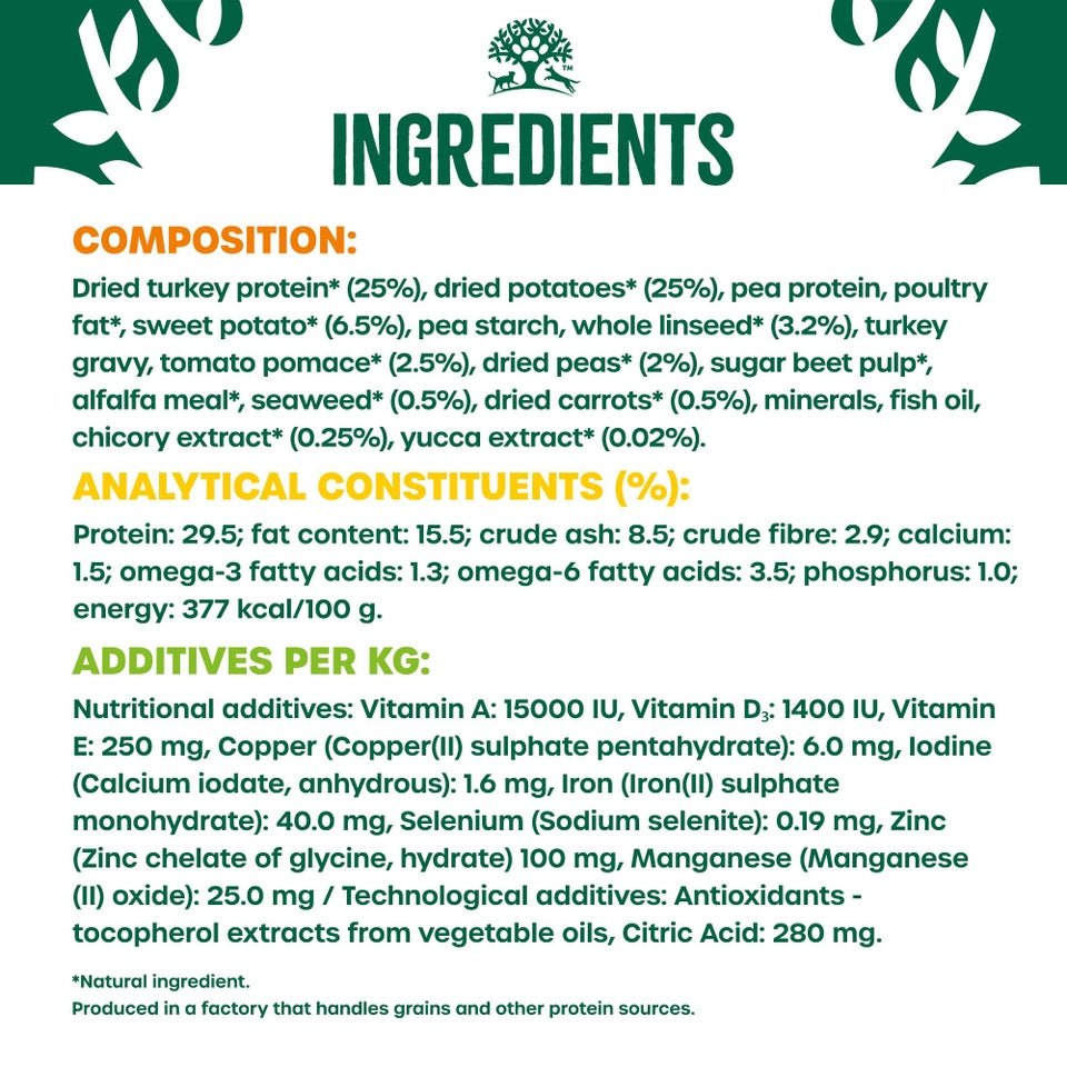 James Wellbeloved Grain Free Puppy / Junior Turkey & Veg Dry Dog Food - 1.5 kg, James Wellbeloved,