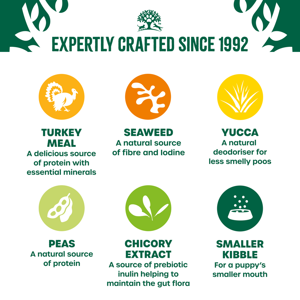 James Wellbeloved Grain Free Puppy / Junior Turkey & Veg Dry Dog Food - 1.5 kg, James Wellbeloved,