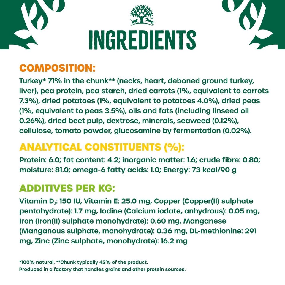 James Wellbeloved Grain Free Senior Turkey in Gravy Wet Dog Food - 48 x 90g, James Wellbeloved,