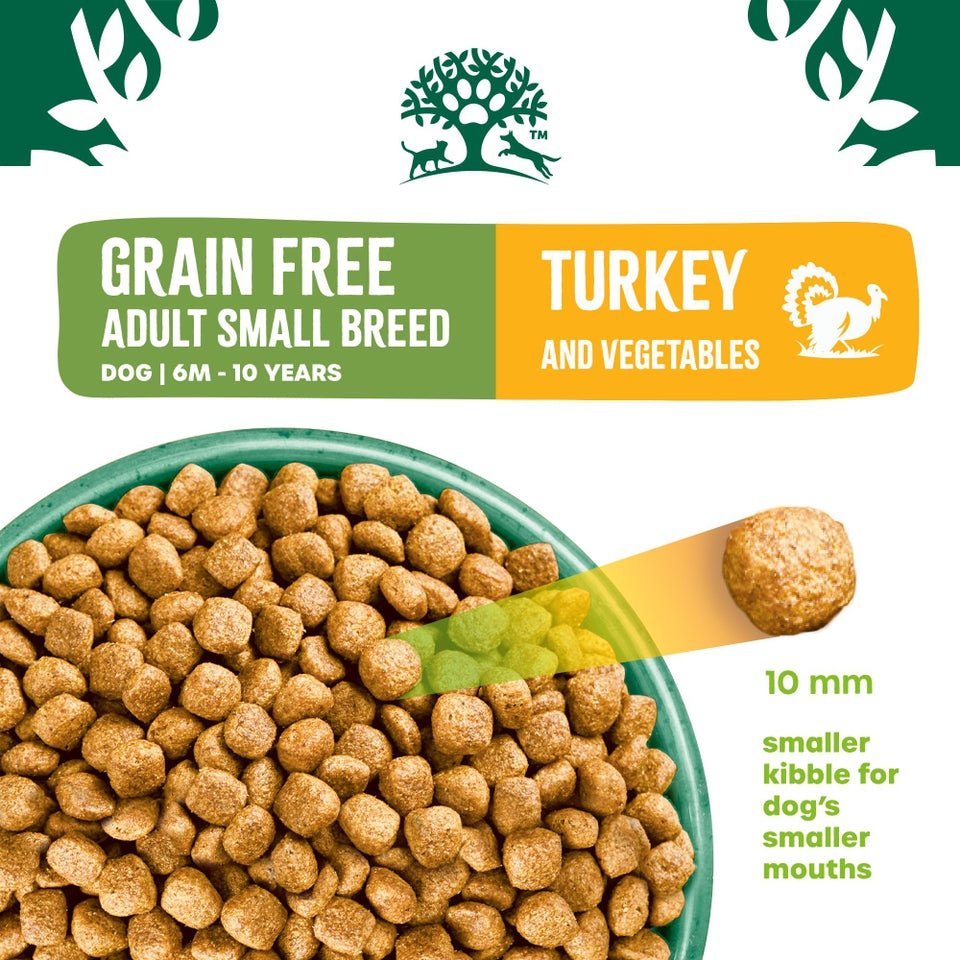 James Wellbeloved Grain Free Small Breed Turkey & Veg Adult Dry Dog Food, James Wellbeloved, 7.5 kg