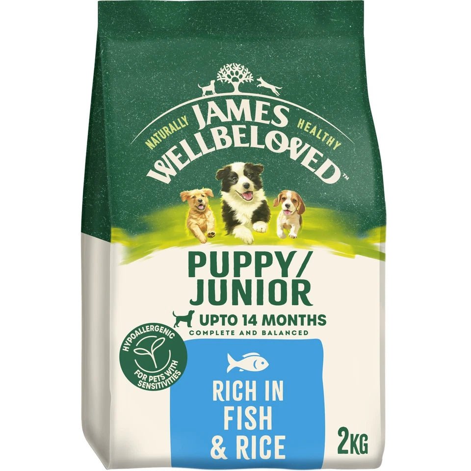 James Wellbeloved Puppy Fish & Rice Complete Dry Dog Food - 2kg, James Wellbeloved,