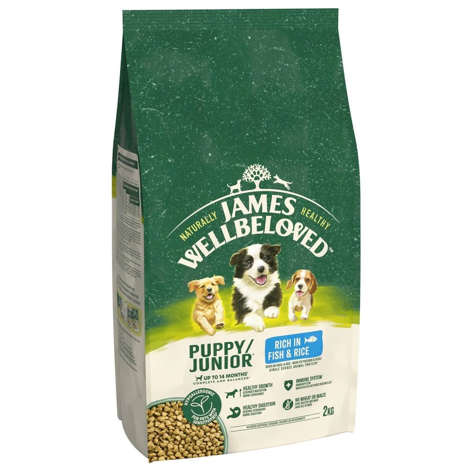 James Wellbeloved Puppy Fish & Rice Complete Dry Dog Food - 2kg, James Wellbeloved,
