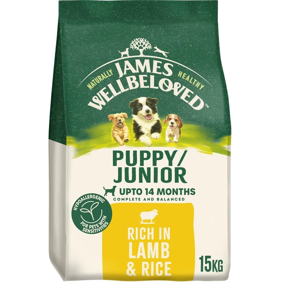 James Wellbeloved Puppy / Junior Lamb & Rice Dry Dog Food, James Wellbeloved, 15 kg