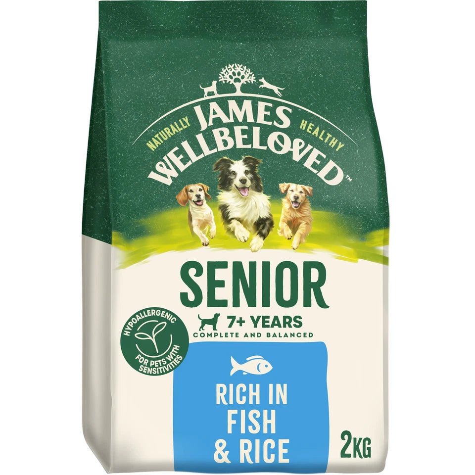 James Wellbeloved Senior Fish & Rice Dry Dog Food, James Wellbeloved, 2 kg