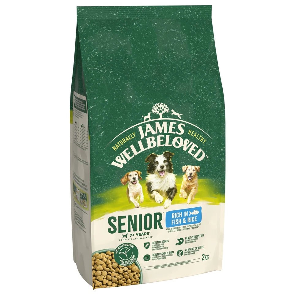 James Wellbeloved Senior Fish & Rice Dry Dog Food, James Wellbeloved, 2 kg