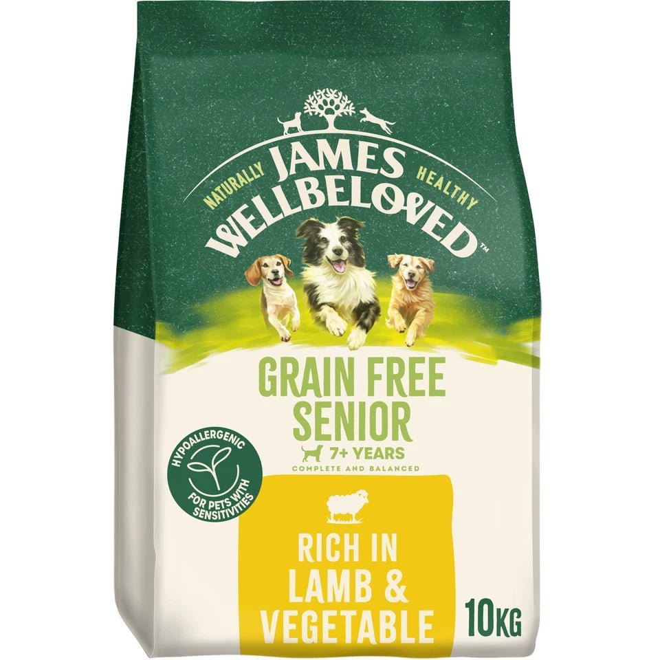 James Wellbeloved Senior Grain Free Lamb & Veg Dry Dog Food, James Wellbeloved, 10 kg