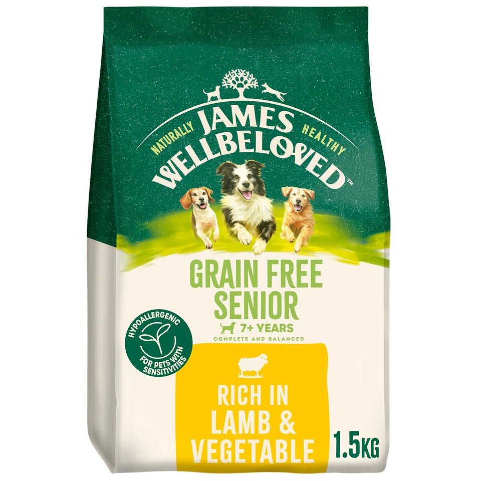James Wellbeloved Senior Grain Free Lamb & Veg Dry Dog Food, James Wellbeloved, 1.5 kg