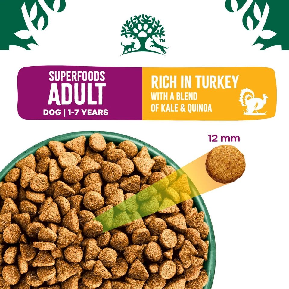 James Wellbeloved Superfoods Turkey Kale & Quinoa Dry Adult Dog Food, James Wellbeloved, 10 kg