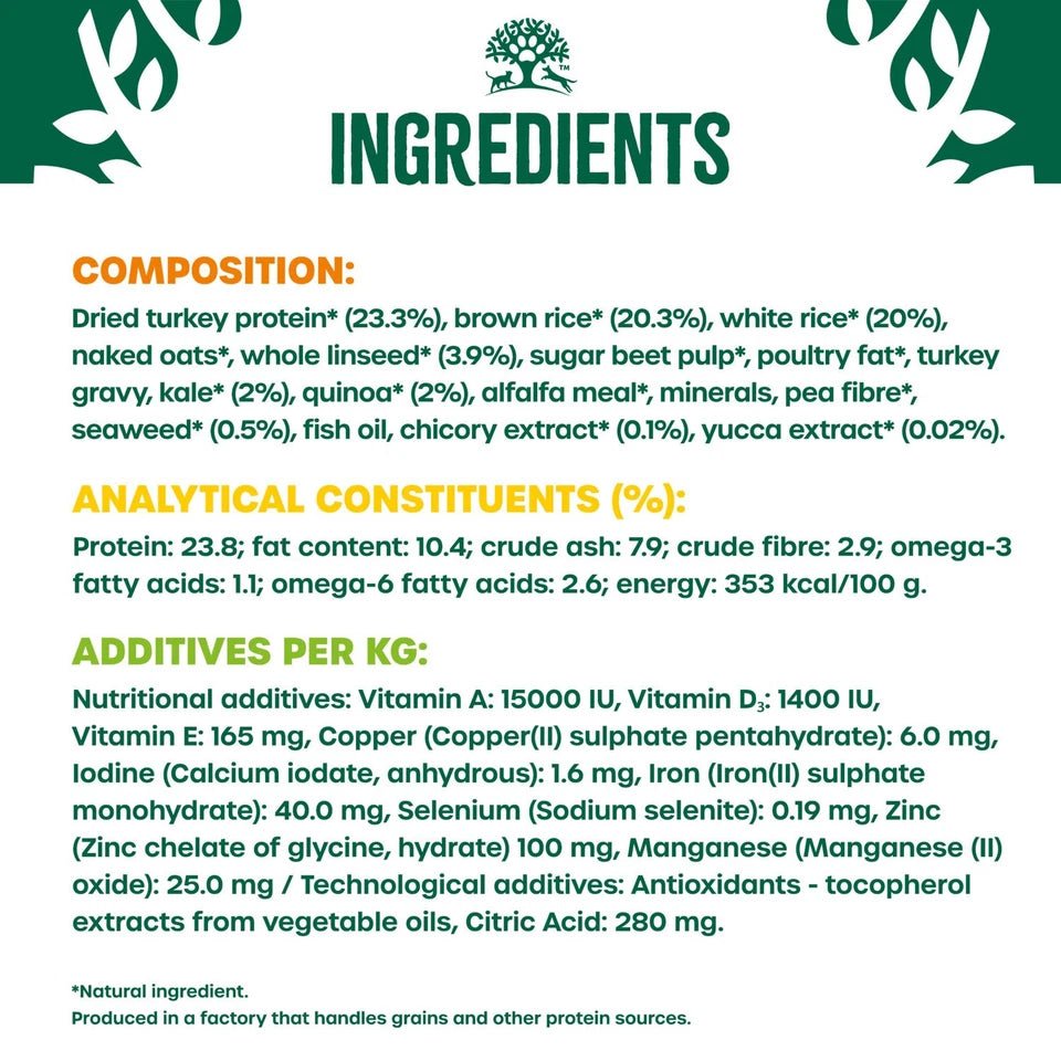 James Wellbeloved Superfoods Turkey Kale & Quinoa Dry Adult Dog Food, James Wellbeloved, 10 kg