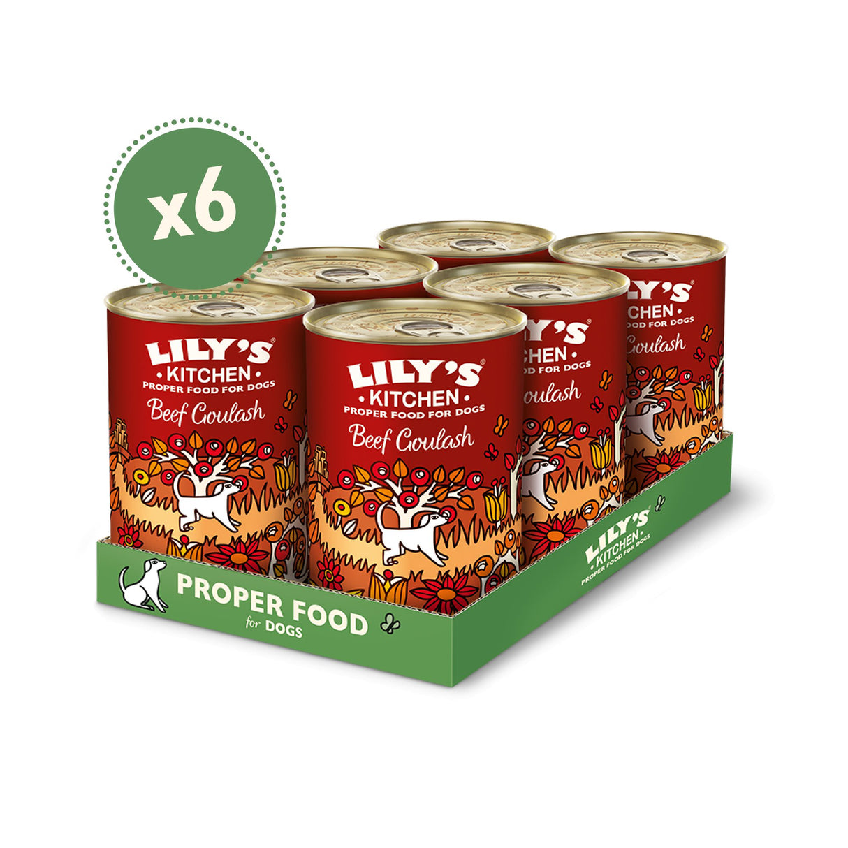 Lily's Kitchen Beef Goulash Wet Adult Dog Food Tins 6x400g, Lily's Kitchen,