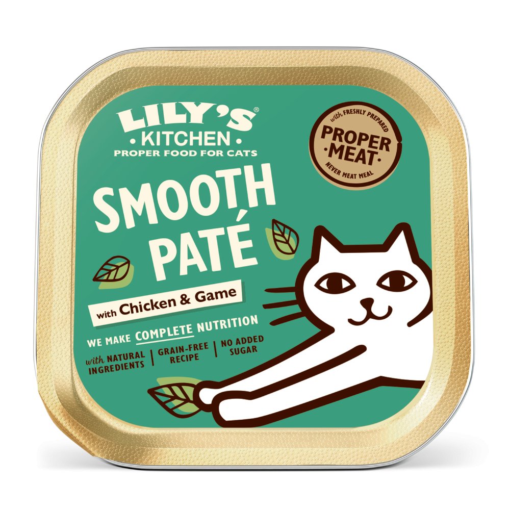 Lily's Kitchen Cat Smooth Pate Chicken with Game - 19 x 85g, Lily's Kitchen,