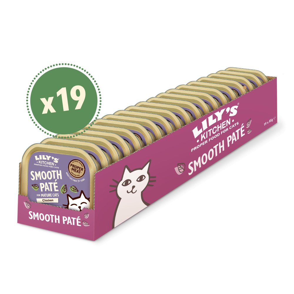 Lily's Kitchen Mature Cat Smooth Chicken Paté - 19 x 85g Trays, Lily's Kitchen,