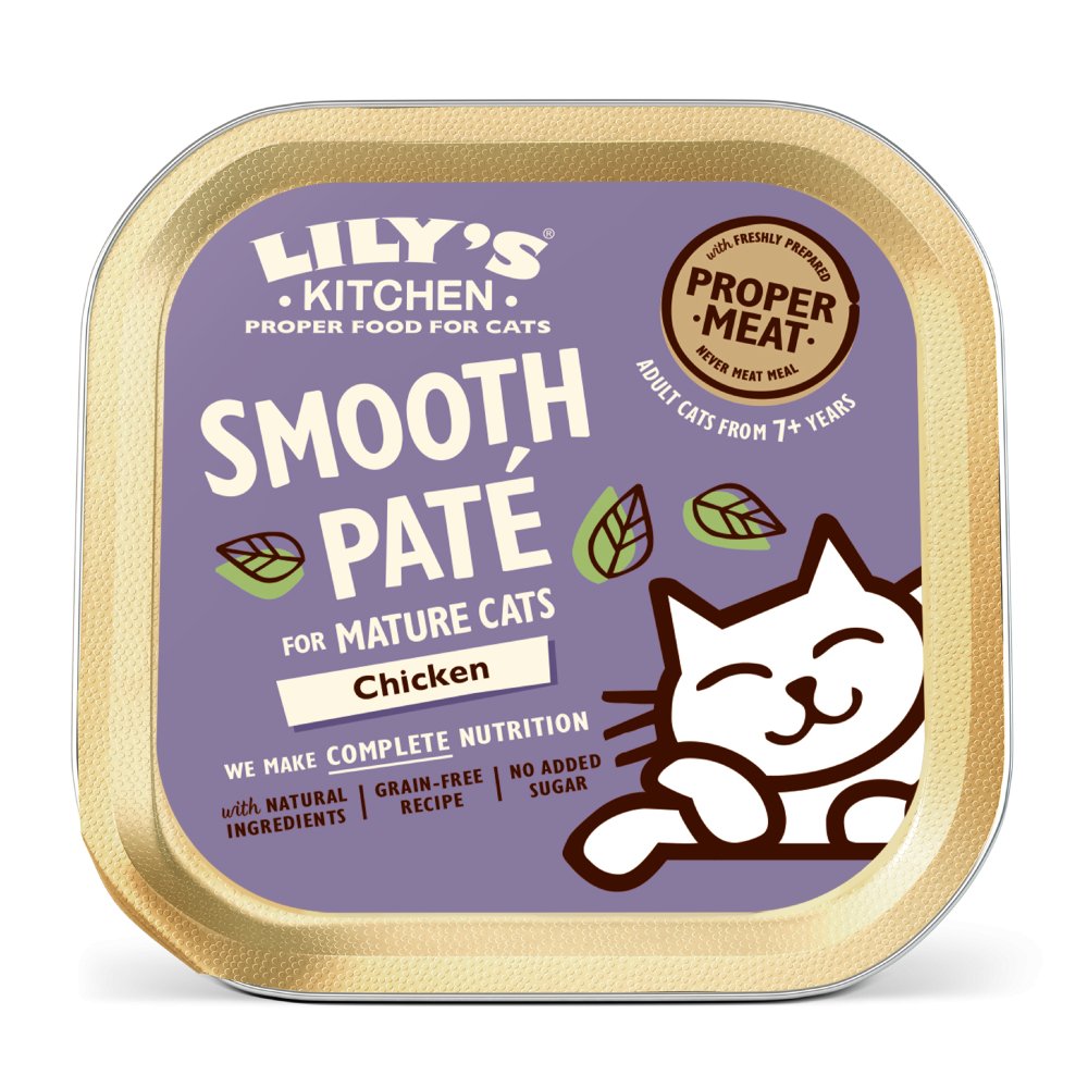 Lily's Kitchen Mature Cat Smooth Chicken Paté - 19 x 85g Trays, Lily's Kitchen,