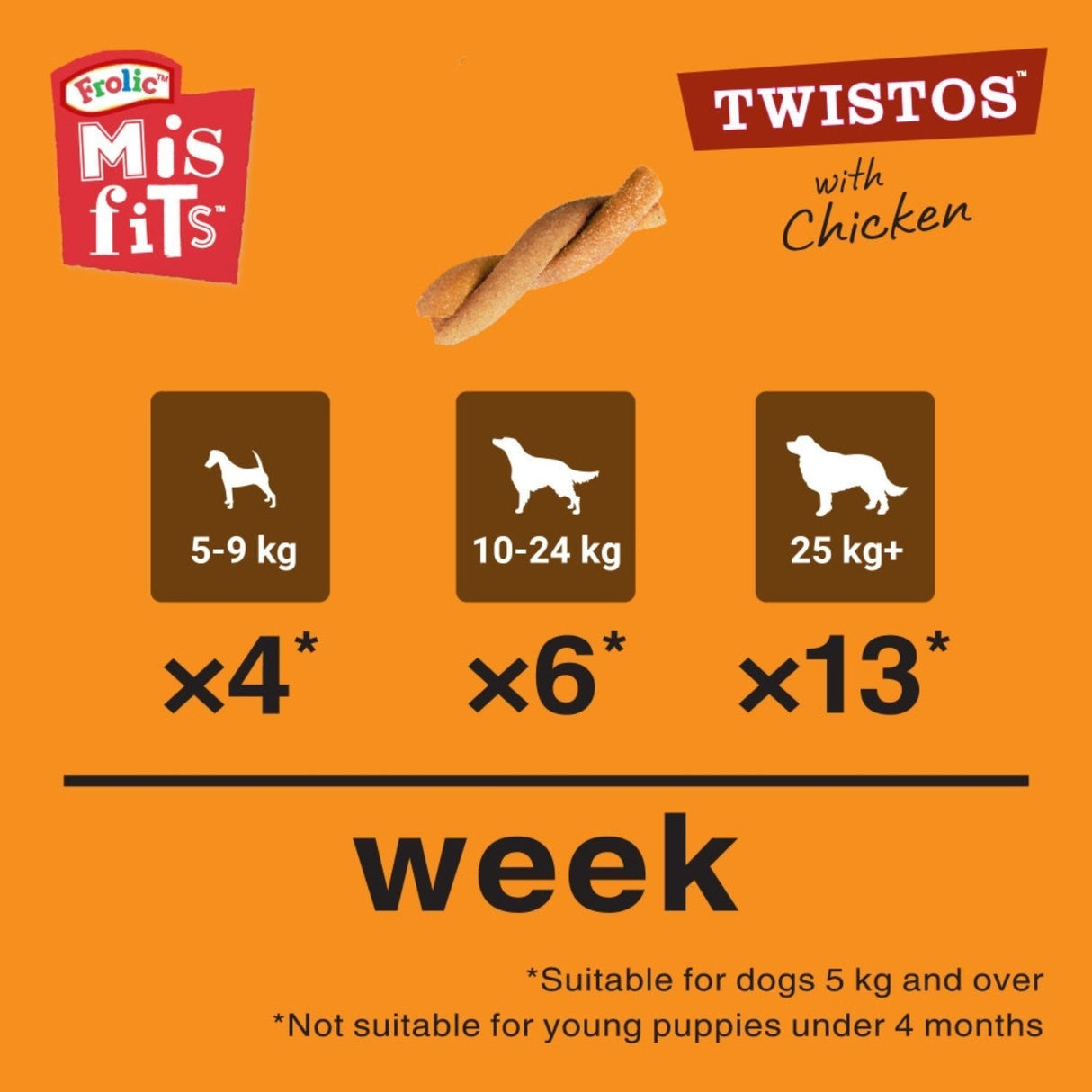 Misfits Twistos Chicken Dog Treats - 18 Pack, Pedigree,