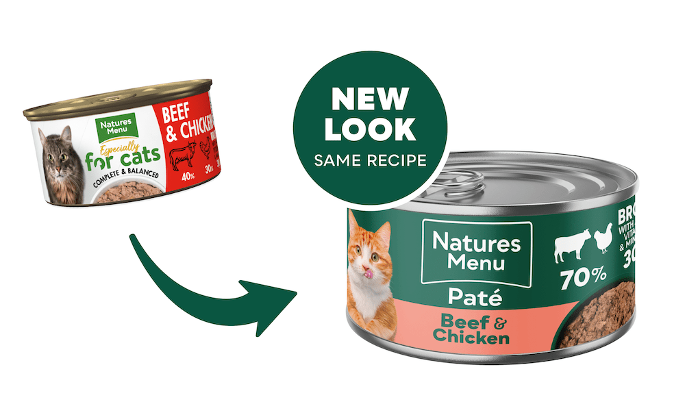 Natures Menu Adult Cat Beef & Chicken Cans - 18 x 85g, Natures Menu,